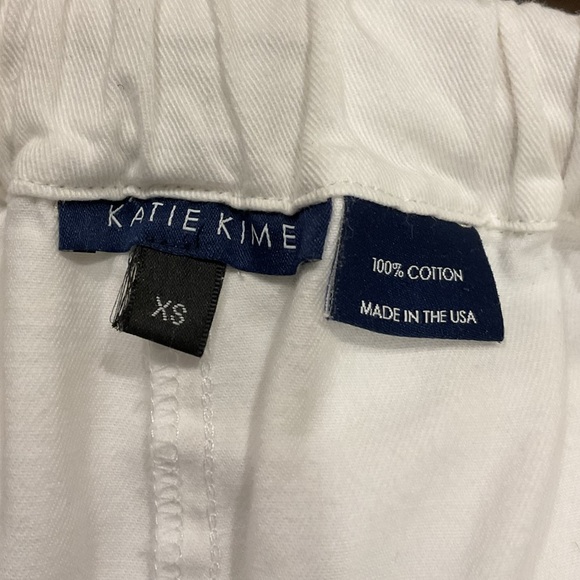 Katie Kime White Wide Leg Cropped Pants  with pockets . - Picture 8 of 8